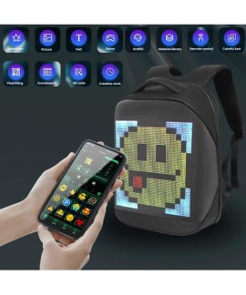 Sac à dos de moto LED avec écran numérique Programmable, sac à dos de cyclisme étanche en plein air, sac à dos de ville dynamiqu