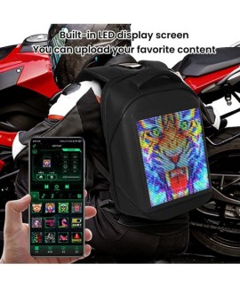 Sac à dos de moto LED avec écran numérique Programmable, sac à dos de cyclisme étanche en plein air, sac à dos de ville dynamiqu