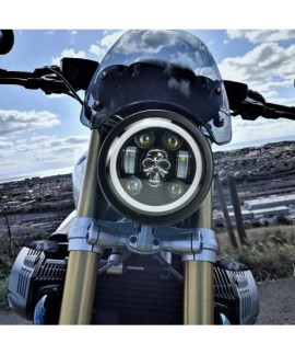 Phare LED Moto Universel 28W Rond 6,3 Pouces Étanche IP67