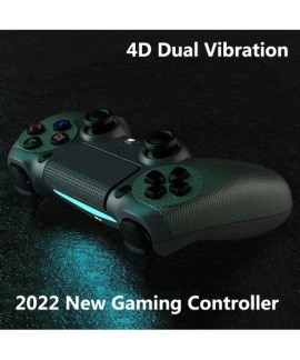 Manette de jeu sans fil Bluetooth pour PS4, joystick, télécommande, contrôleur PS4, compatible avec PS4, Slim, manette, lumière 