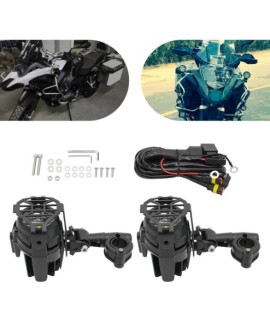 40W moto antibrouillard feux auxiliaires 2 pièces projecteurs LED supplémentaires 6000K antibrouillard phares supplémentaires 18