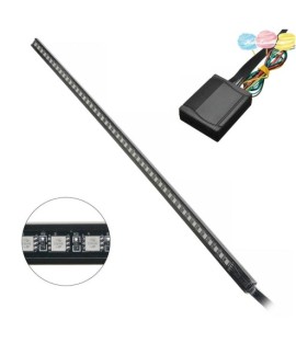 Bande lumineuse stroboscopique pour voiture avec télécommande, lampe de filet intermédiaire automobile, 48LED RVB, 48SMD, Knight