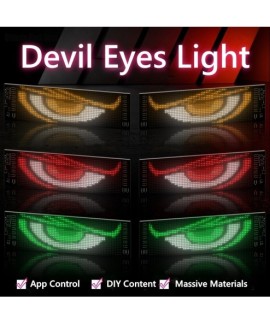 Panneaux LED Yeux du Diable pour Voiture - Écran Flexible Programmable 595x120mm (2 Pièces)