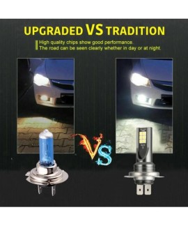 Ampoules de phares LED COB pour voiture H7, 4 pièces, DC12-24V 26000LM 6000K, blanc, feux de route et de croisement, H7 Led pour