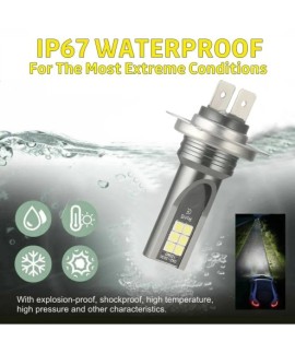 Ampoules de phares LED COB pour voiture H7, 4 pièces, DC12-24V 26000LM 6000K, blanc, feux de route et de croisement, H7 Led pour