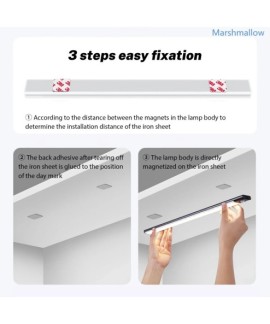 Veilleuse LED Sans Fil avec Détecteur de Mouvement USB - Éclairage Automatique pour Armoire et Cuisine