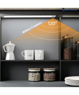 Veilleuse LED Sans Fil avec Détecteur de Mouvement USB - Éclairage Automatique pour Armoire et Cuisine