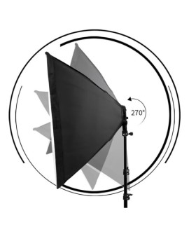 Kit d'Éclairage Studio Photo Softbox 50x70 cm avec Sac de Sable et Trépied