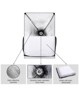 Kit d'Éclairage Studio Photo Softbox 50x70 cm avec Sac de Sable et Trépied
