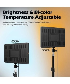 Lampe LED pour vidéoconférence, photographie et streaming avec Trépied