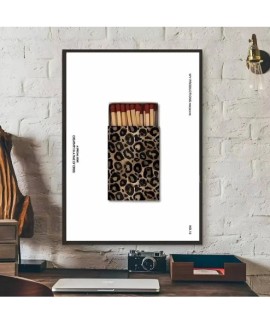 Affiche d'art mural léopard et rose pour femmes et léopard, autocollant en papier imperméable, pour café, Bar, mur de salle